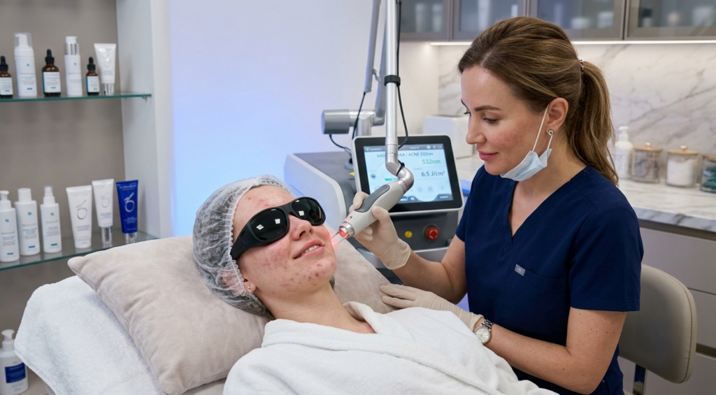 Vascular Laser Treatment for Acne: How They Work & What to Expect