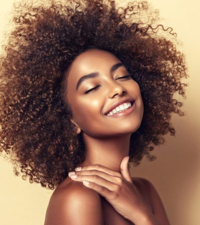 Beauty,Portrait,Of,African,American,Woman,With,Clean,Healthy,Skin